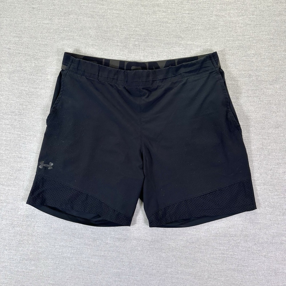 Under Armour Athletic‎ Shorts Men's Size 2XL Black HeatGear Fitted Active Gym